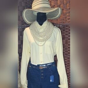 MENS Ruehl No.925 Yellow Striped Button Down Shirt